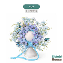 Floral Halo Bonnet B043 | Baby Blue