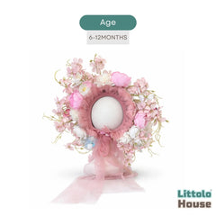Floral Halo Bonnet B043 | Pink