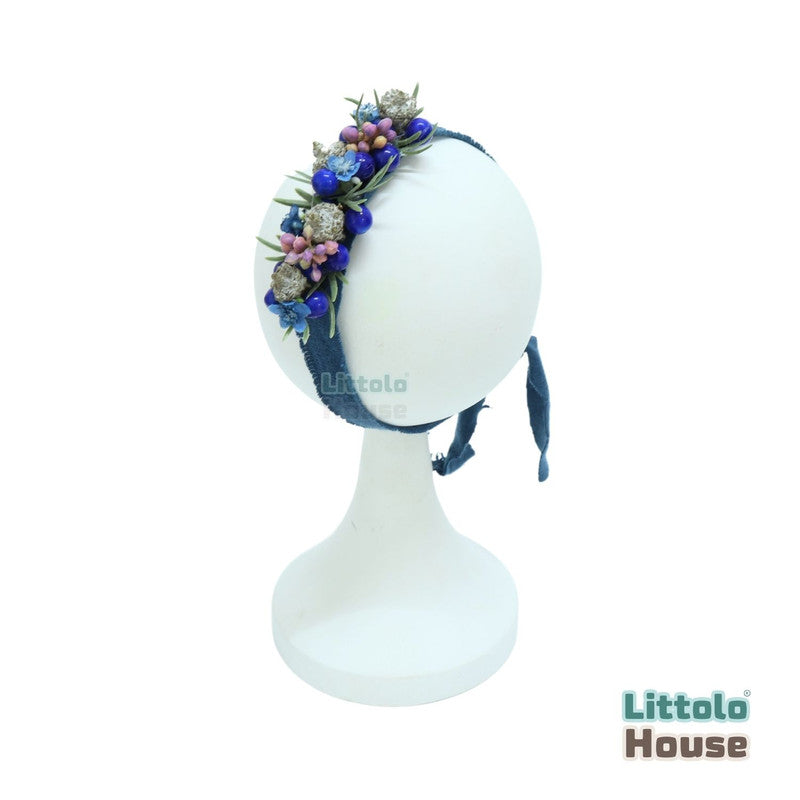 Beads & Ferns Headband H081 | 1Y | Blue