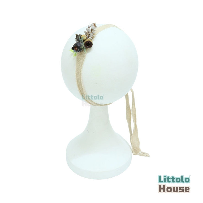 Artificial Succulent Headband H084 | 1Y | Beige