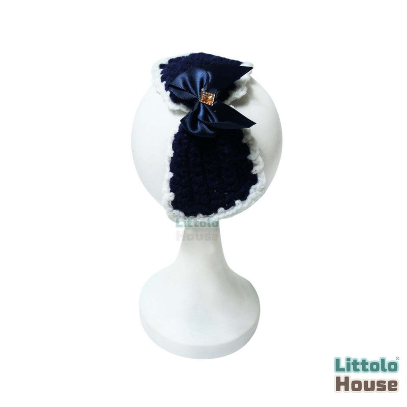 Bow Style Crochet Headband H095 | 1Y | Navy Blue