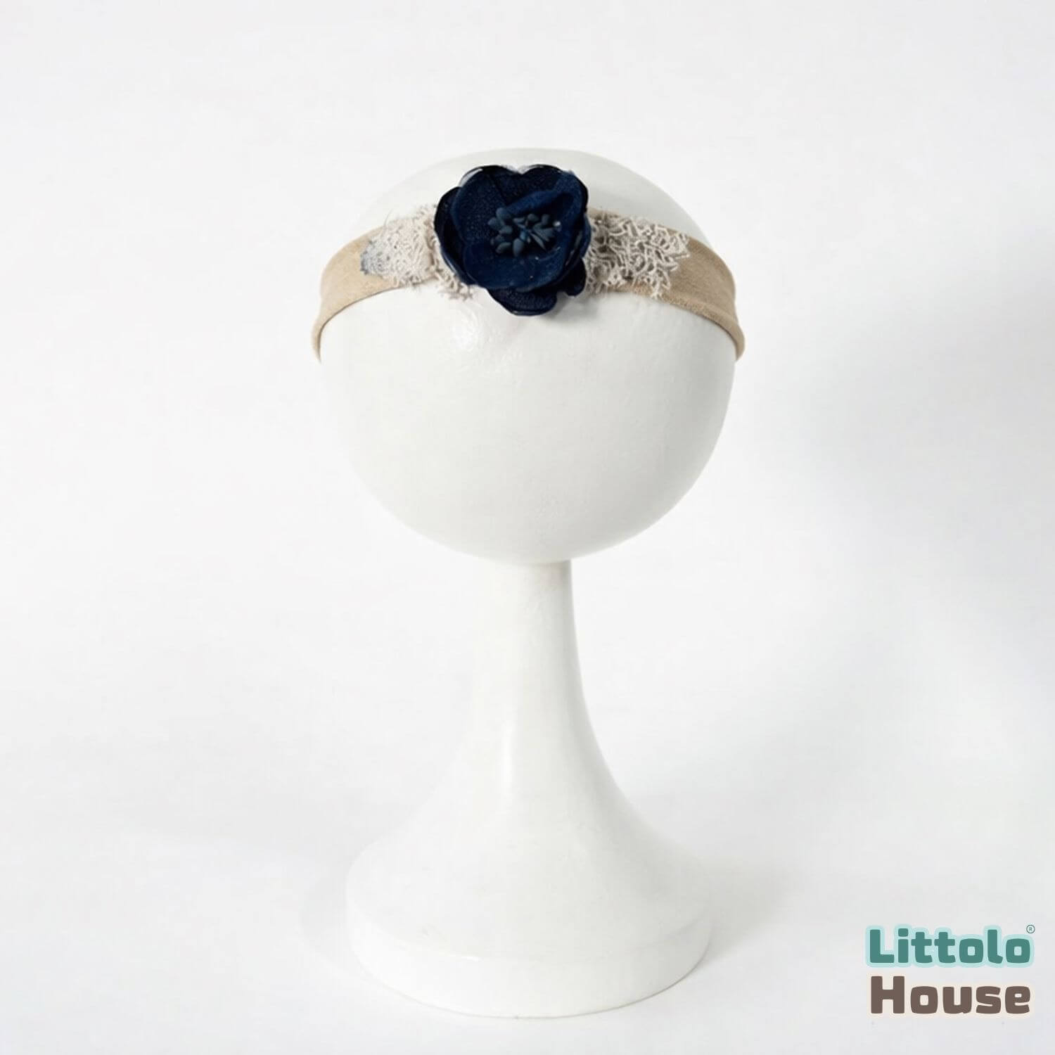 Flower Headband H099 | Dark Blue