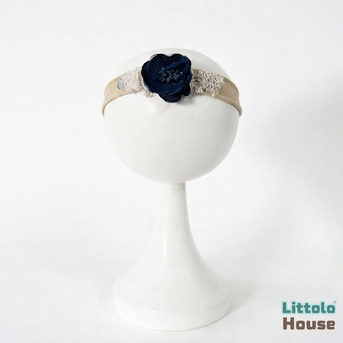 Flower Headband H099 | Dark Blue