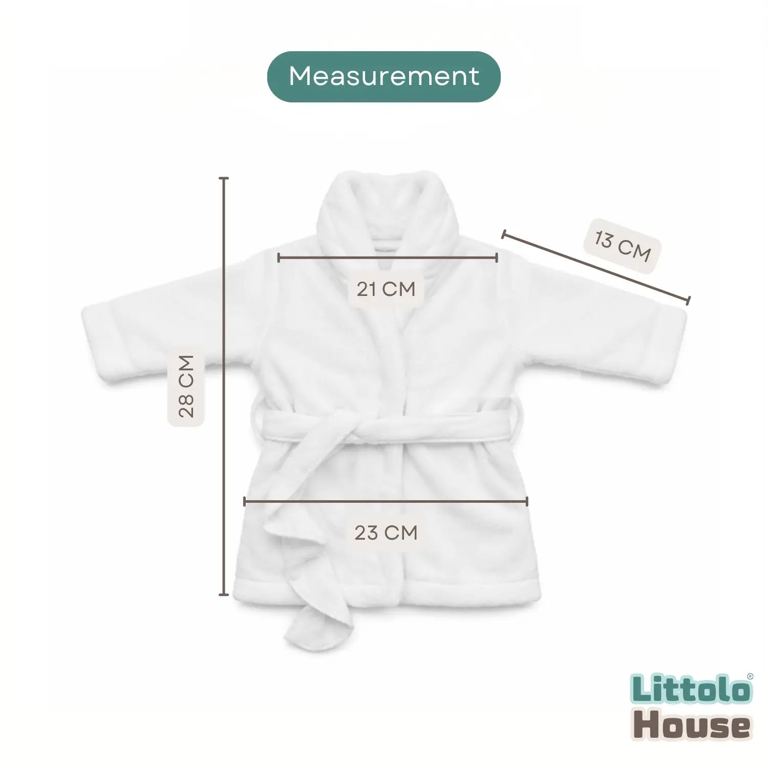Baby Bathrobe with Hair Towel O205 | 3M | White