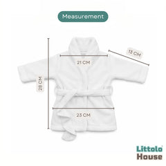 Baby Bathrobe with Hair Towel O205 | 3M | White