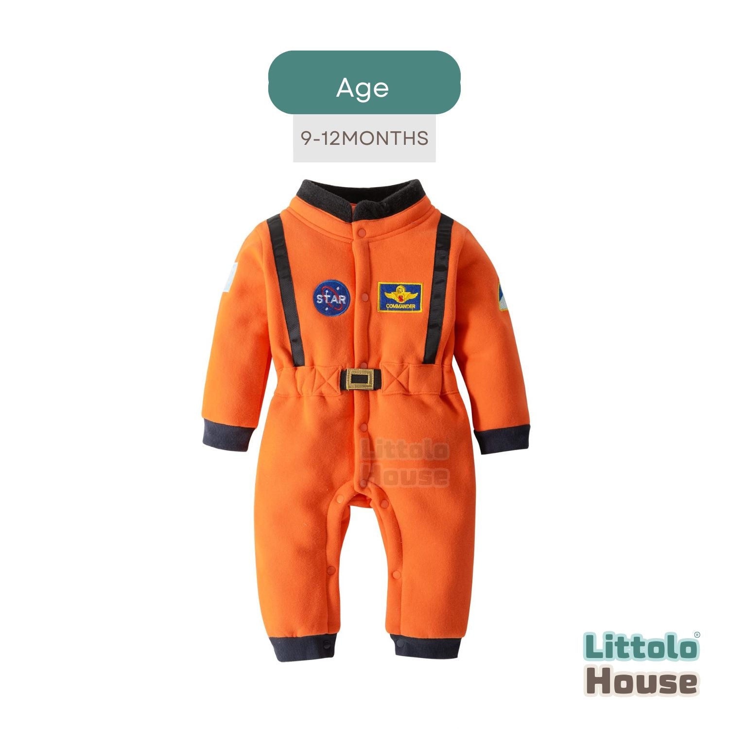 Baby Astronaut Costume Outfit O037 | 1Y | Orange