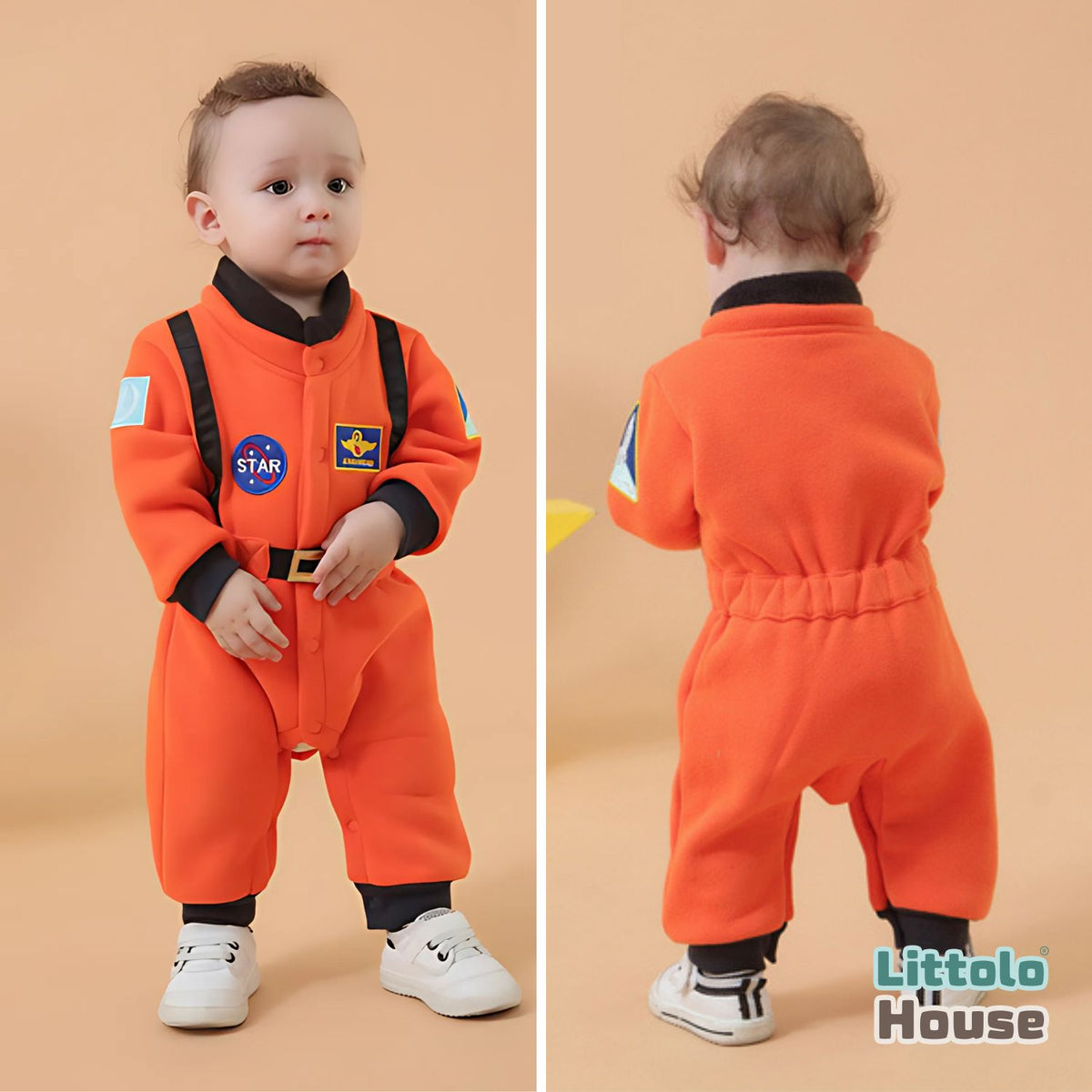 Baby Astronaut Costume Outfit O037 | 1Y | Orange