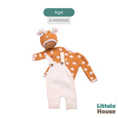 Baby Woolen Fawn Style Costume O037 | 2M | Brown White