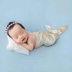 Baby Girl Mermaid Costume with Hairband Outfit O061 | 3M | Golden