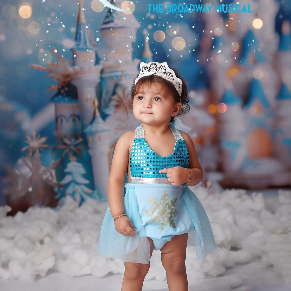 Baby Girl Frozen Theme Costume Outfit O075 | 1Y | Blue