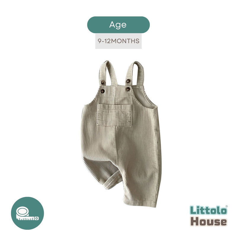 Baby Stylish Infant Toddler Corduroy Suspender O138 | Beige