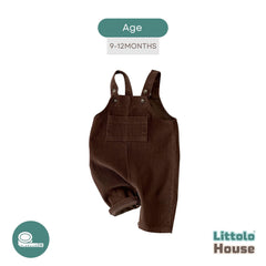 Baby Stylish Infant Toddler Corduroy Suspender O139 | Coffee