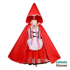 Baby Girl Little Riding Hood Fairy Tale Costume Frock O151 | 1Y | Red