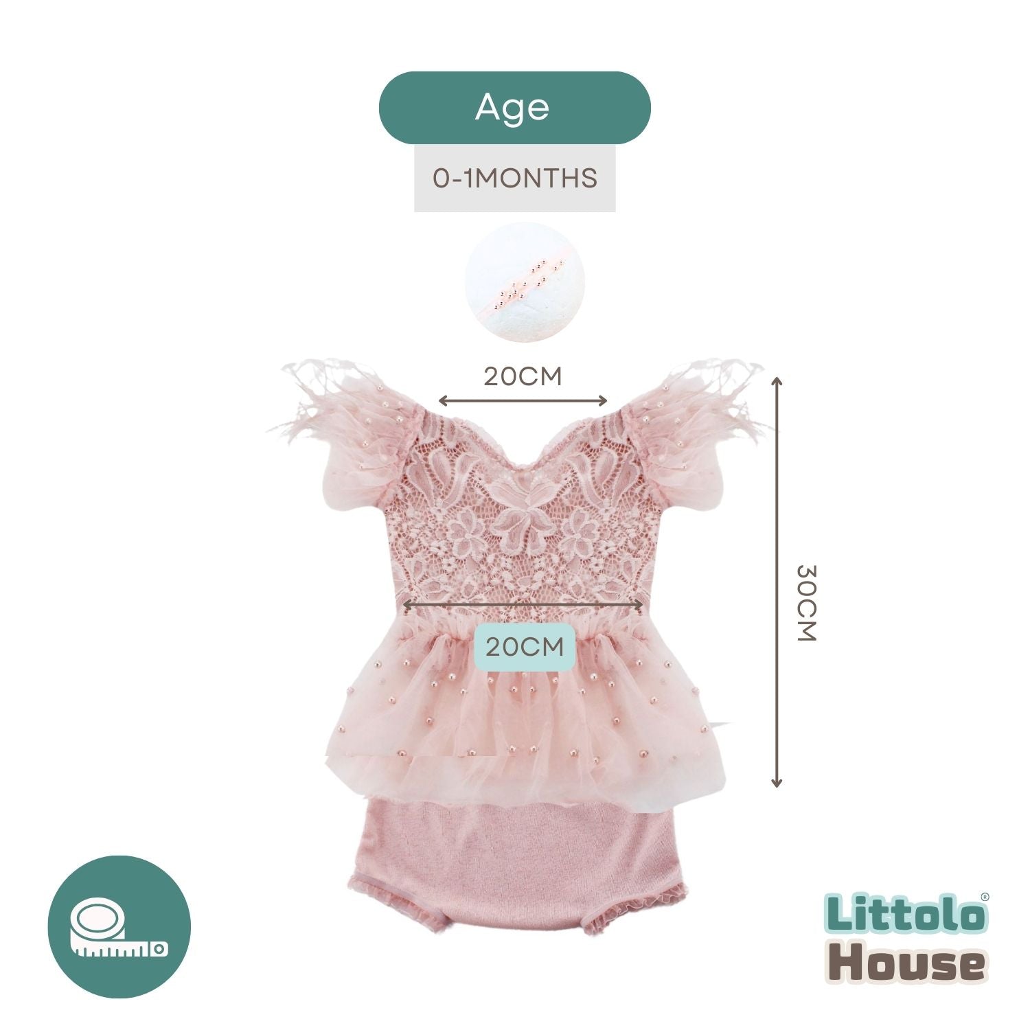 Baby Girl Lace Frock & Headband O170 | NB | Pink