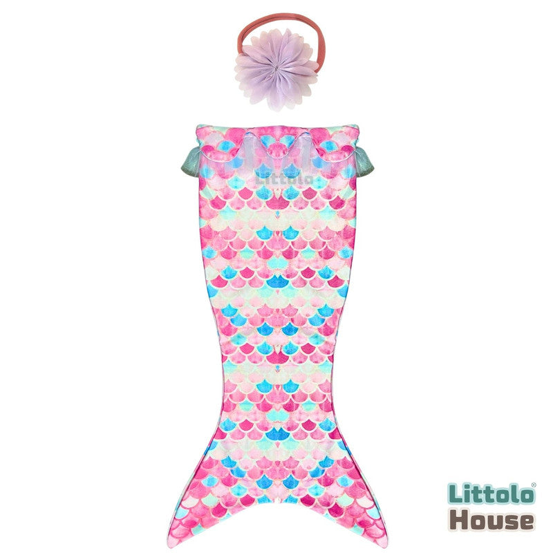 Baby Girl Mermaid Costume with Headband O173 | 3M | Pink