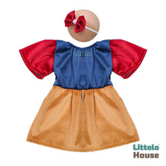 Baby Girl Snow White Princess Frock with Headband O175 | 3M | Multicolour