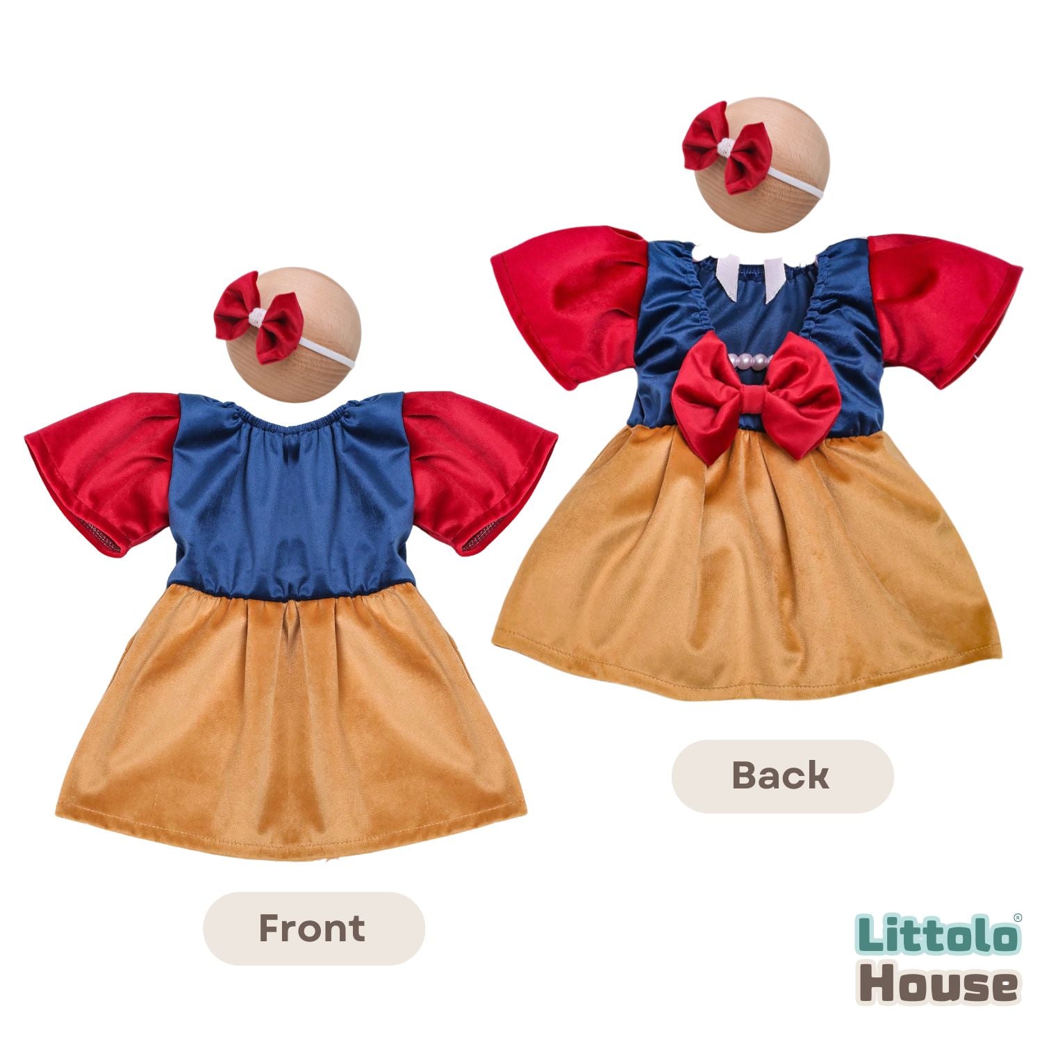 Baby Girl Snow White Princess Frock with Headband O175 | 3M | Multicolour