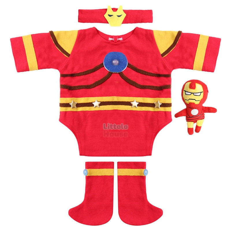 Baby Ironman Costume with Acessories O192 | NB | Orange Yellow