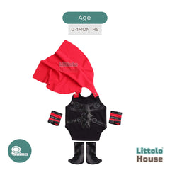 Baby Thor Costume with Acessories O193 | NB | Red Black