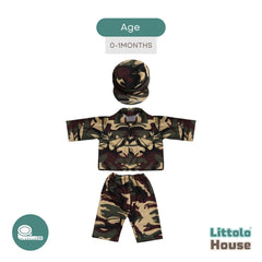 Baby Army Costume with Acessories O194 | NB | Green