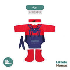 Baby Spiderman Costume with Acessories O195 | NB | Red Blue