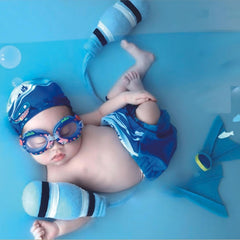 Baby Scuba Diving Costume with Acessories O196 | NB | Blue