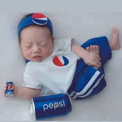 Baby Pepsi Theme Costume with Acessories O197 | NB | White Blue