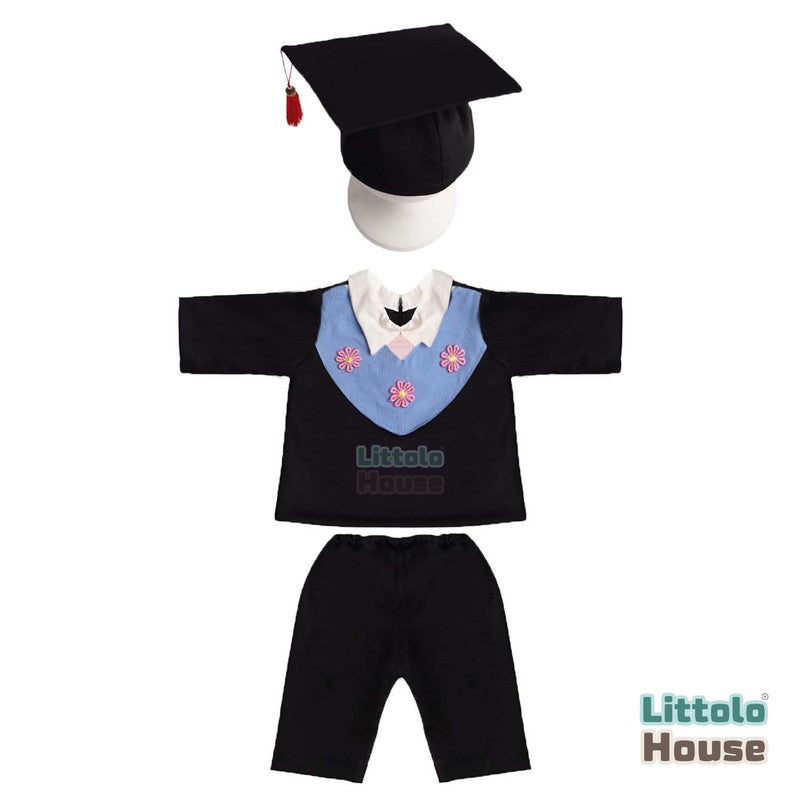 Baby Graduation Costume with Hat O198 | NB | Black