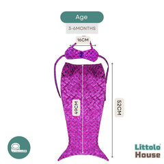 Baby Girl Mermaid Outfit O199 | Grape Purple