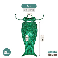 Baby Girl Mermaid Outfit O199 | Green