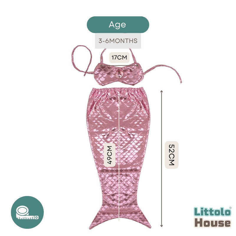 Baby Girl Mermaid Outfit O199 | Pink