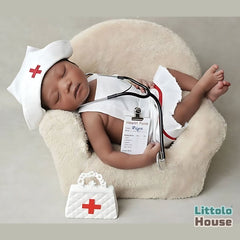 Baby Girl Doctor Costume with Hat & Stethoscope O201 | White