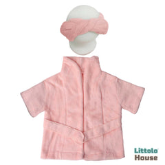 Baby Bathrobe with Hair Towel O205 | 6M | Peach