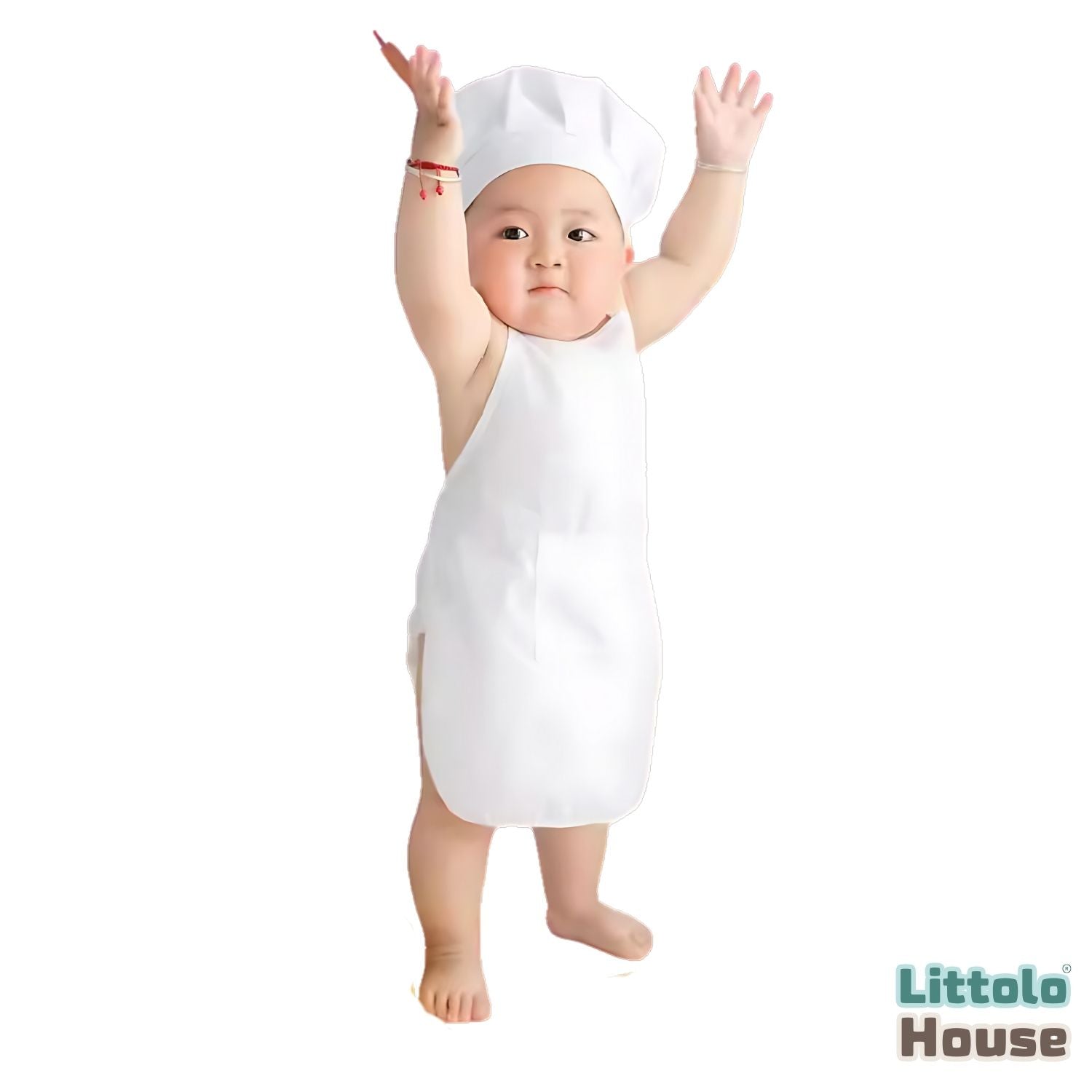 Baby Chef Appron and Hat O206 | White