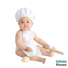 Baby Chef Appron and Hat O206 | White