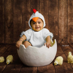 Baby Chick Costume with Hat O207 | 1Y | White