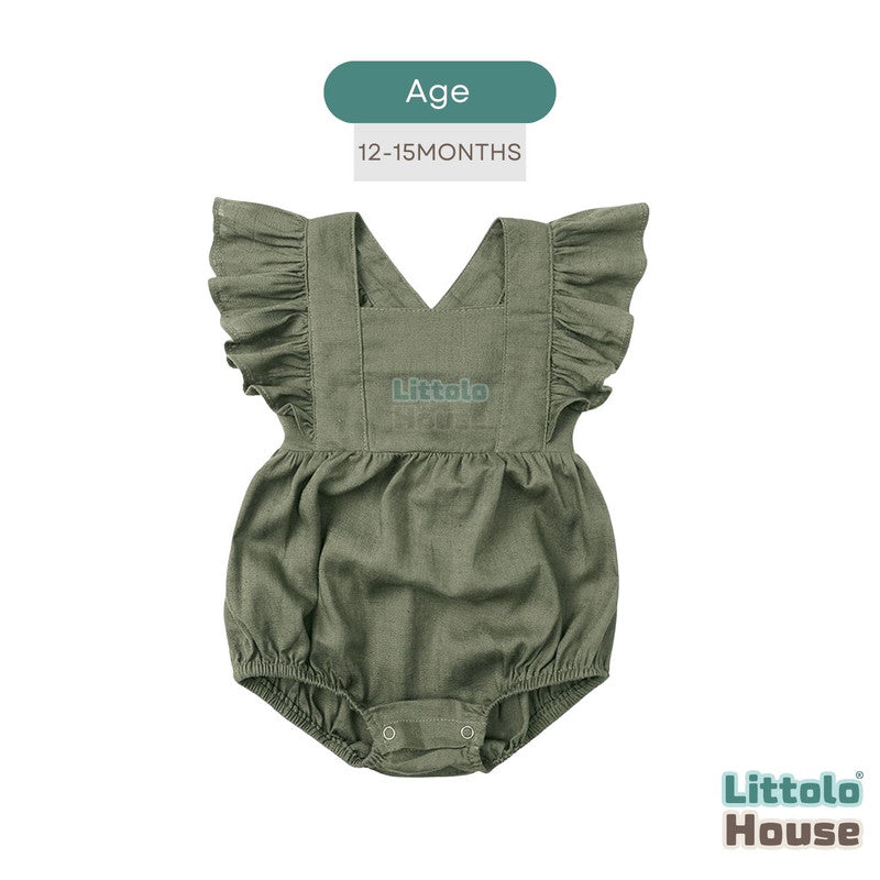 Baby Girl Stylish Frill Romper Outfit O212 | Moss