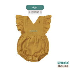 Baby Girl Stylish Frill Romper Outfit O212 | Turmeric