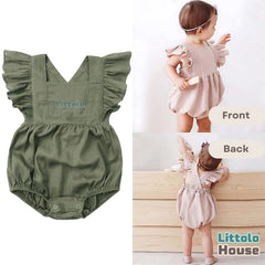 Baby Girl Stylish Frill Romper Outfit O212 | Moss