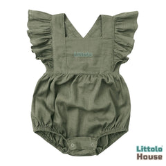 Baby Girl Stylish Frill Romper Outfit O212 | Moss