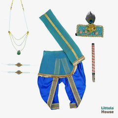Premium Krishna Janmashtami Costume with Accessories O223 | 1Y | Blue