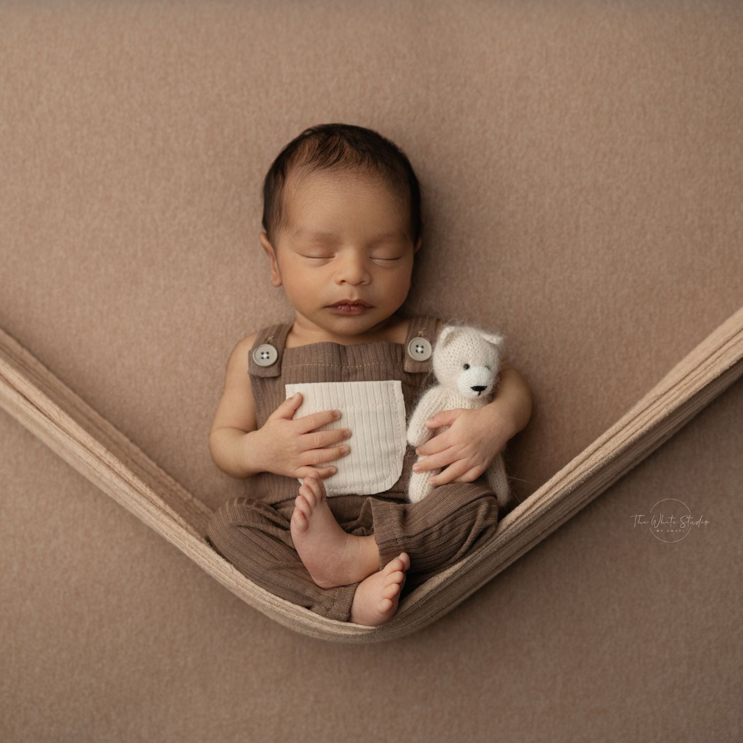 Baby Ribbed Romper O228 | 2M | Brown