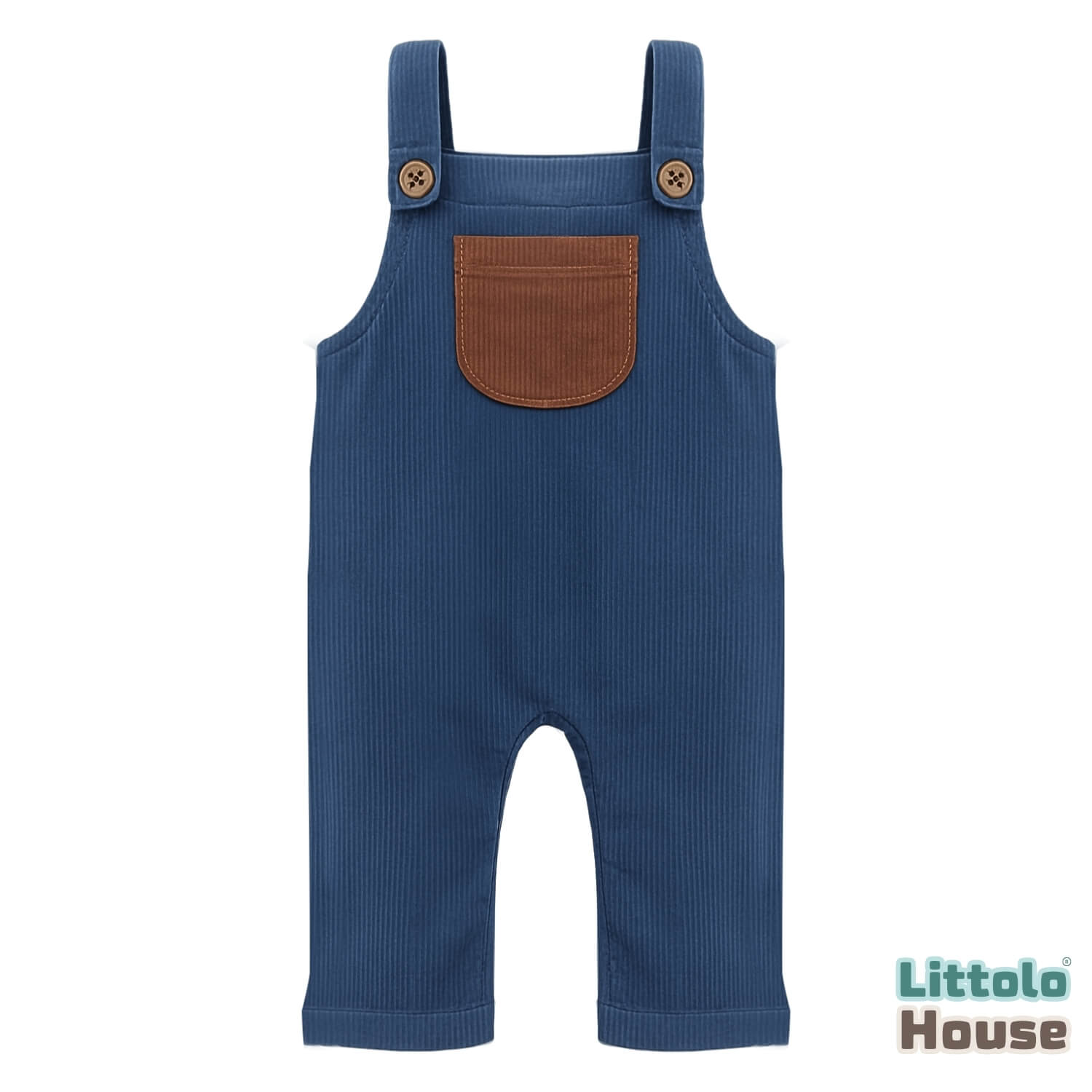 Baby Ribbed Romper O228 | 2M | Royal Blue