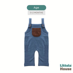Baby Ribbed Romper O228 | 2M | Steel Blue