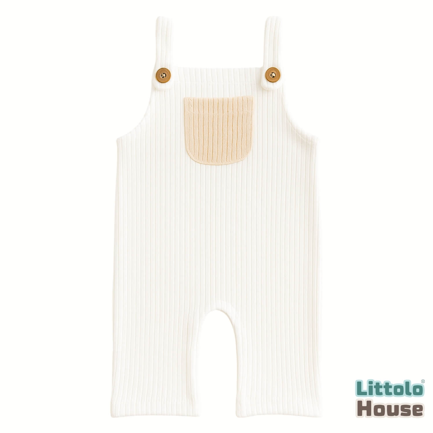 Baby Ribbed Romper O228 | 2M | White