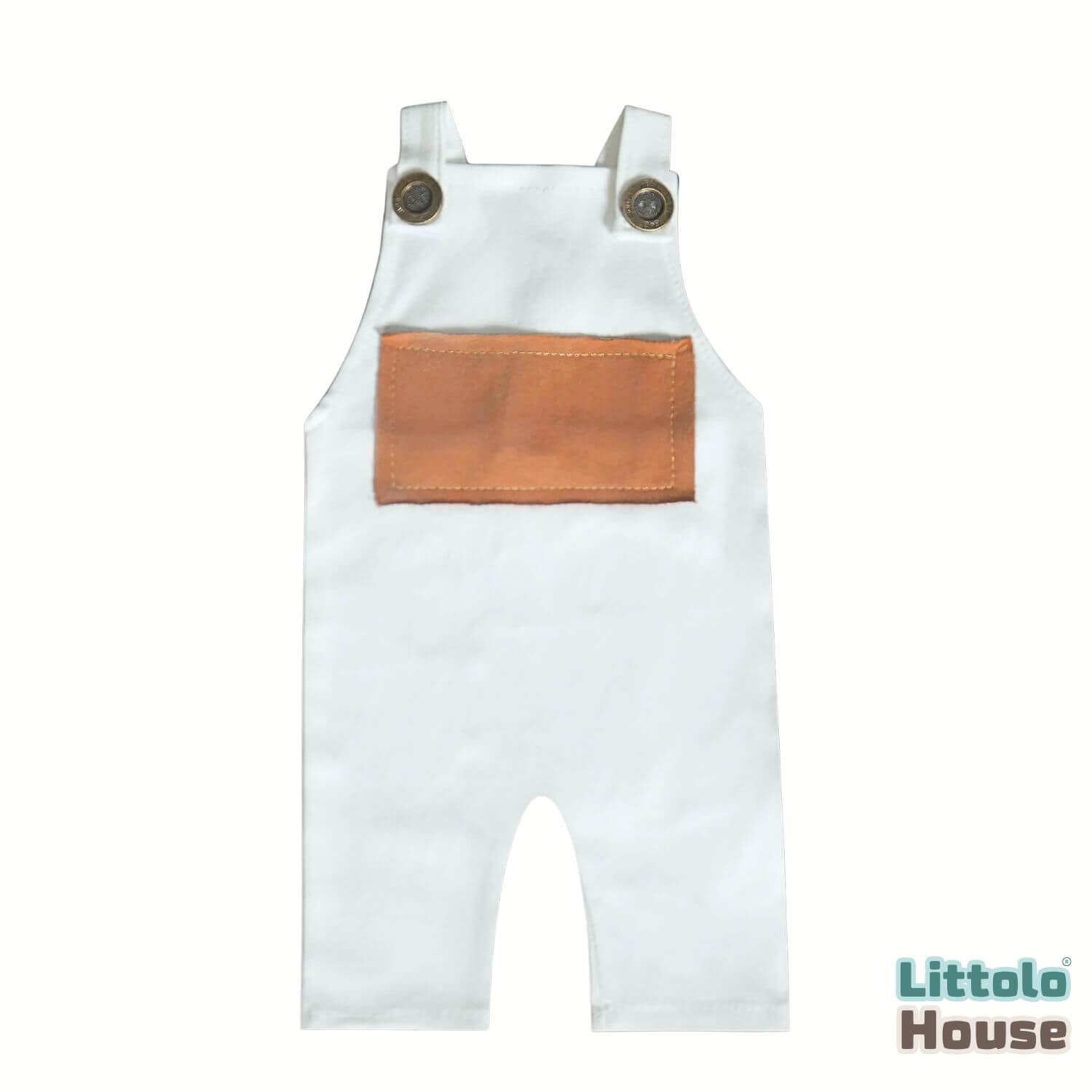 Baby Strap Panel Romper O244 | NB | White