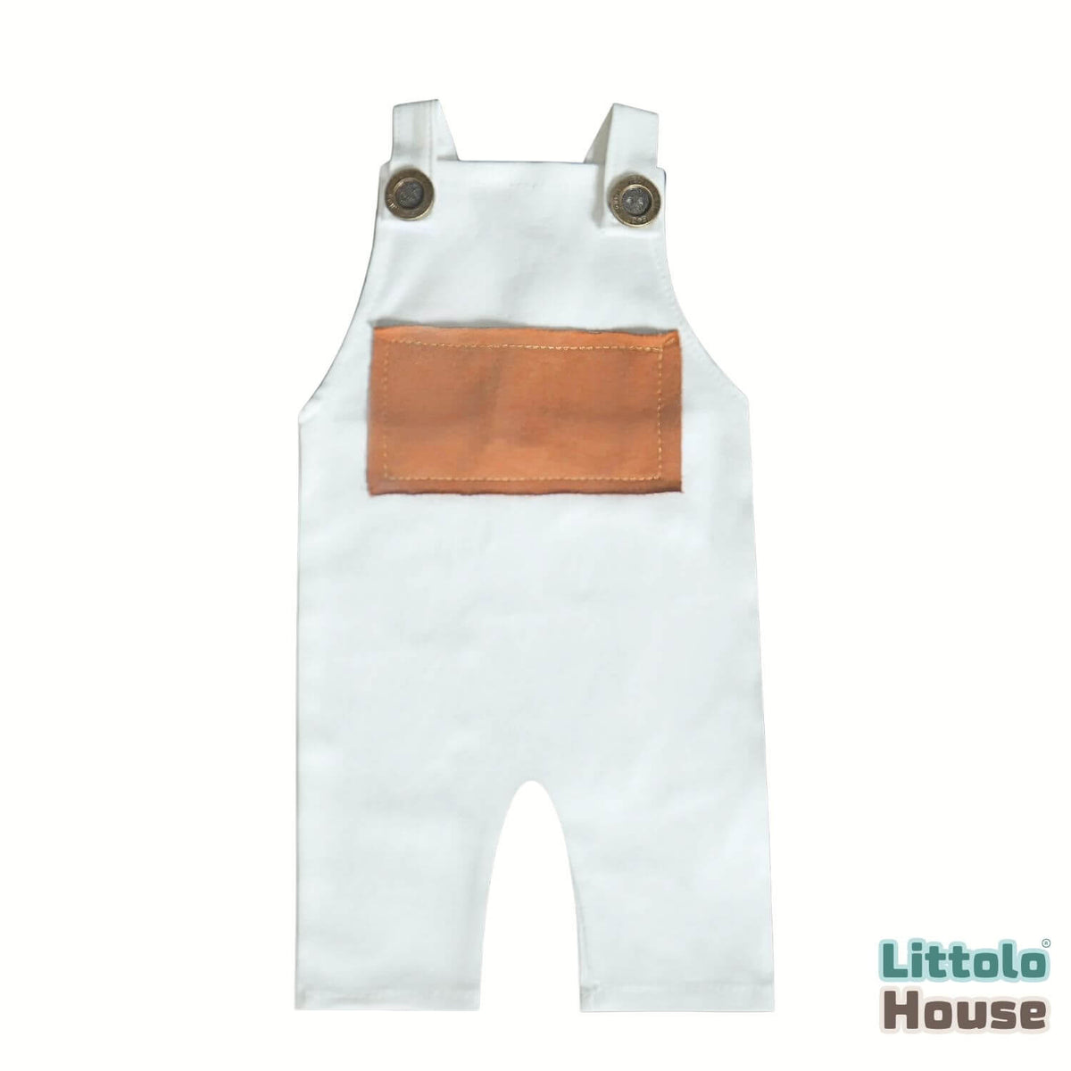 Baby Strap Panel Romper O244 | NB | White
