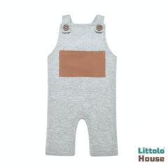 Baby Strap Panel Romper O244 | NB | Grey