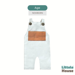 Baby Strap Panel Romper O244 | NB | White