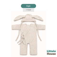 Baby Cozy Bunny Romper with Bonnet O261 | 1Y | Beige